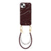 iPhone 15 - Glaze Cord Case - Burgundy Muse & Pearls