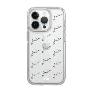 xoxo Wildhearts Sparkle Away Transparent Personalized - iPhone 14 Pro