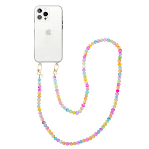 xoxo Wildhearts iPhone 11 Pro - Shell Hearts (Rainbow) Transparant Cord Case - Long cord
