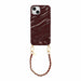 Burgundy Glaze Cord Case - Classic Chain (short) - iPhone 14