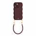 Glossy Wavy Cord Case Burgundy - Muse Cord (short) - iPhone 15 Plus