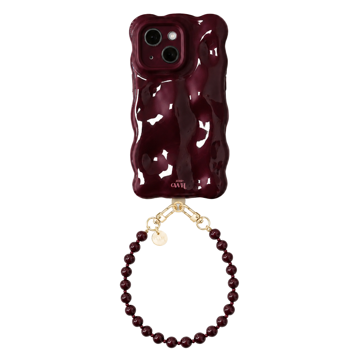 Bubbly case Burgundy - Burgundy Muse Cord (short) - iPhone 14