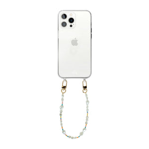 xoxo Wildhearts - iPhone 13 Pro - Beachy Vibes Transparant Cord Case - Short Cord
