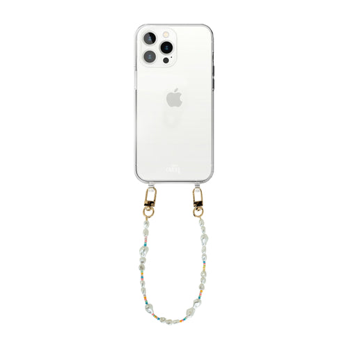 xoxo Wildhearts - iPhone 14 Pro Max - Beachy Vibes Transparant Cord Case - Short Cord