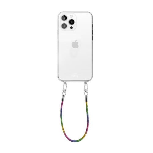 xoxo Wildhearts - iPhone 15 Pro - Rainbow Diamonds Transparant Cord Case