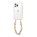 iPhone 14 Pro - Marble Creme Transparant Cord Case - Short Cord