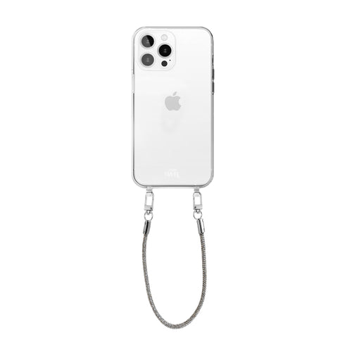 xoxo Wildhearts - iPhone 14 Pro - Silver Diamonds Transparant Cord Case