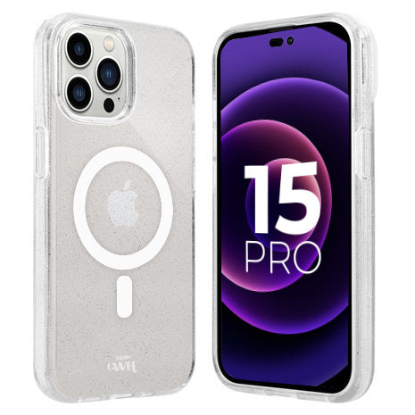 xoxo Wildhearts - Sparkle Away Transparent MagSafe - iPhone 15 Pro