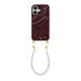 Glaze Cord Case - Burgundy Pearl (short) - iPhone 17