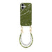 Glaze Cord Case - Deep Olives & Pearls - iPhone 16