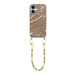 Taupe Glaze Cord Case - Shell Hearts Olives (short) - iPhone 17