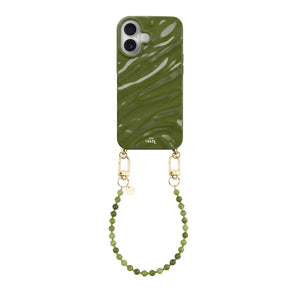 iPhone 17 - Glaze Cord Case - Deep Olives (short)