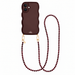 Glossy Wavy Cord Case Burgundy - Muse Cord (long) - iPhone 16