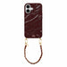 Burgundy Glaze Cord Case - Classic Chain (short) - iPhone 17