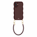 Glossy Wavy Cord Case Burgundy - Muse Cord (short) - iPhone 16 Plus