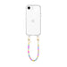 iPhone 17e - Shell Hearts (Rainbow) Transparant Cord Case - Short cord