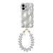 Bubbly case White - Funky Hearts Cord (White metallic) - iPhone 17