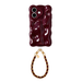 Bubbly case Burgundy - Classic Chain Cord (short) - iPhone 17