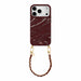 Burgundy Glaze Cord Case - Classic Chain (short) - iPhone 17 Pro Max