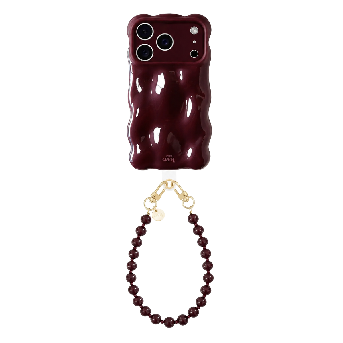 Bubbly case Burgundy - Burgundy Muse Cord (short) - iPhone 17 Pro