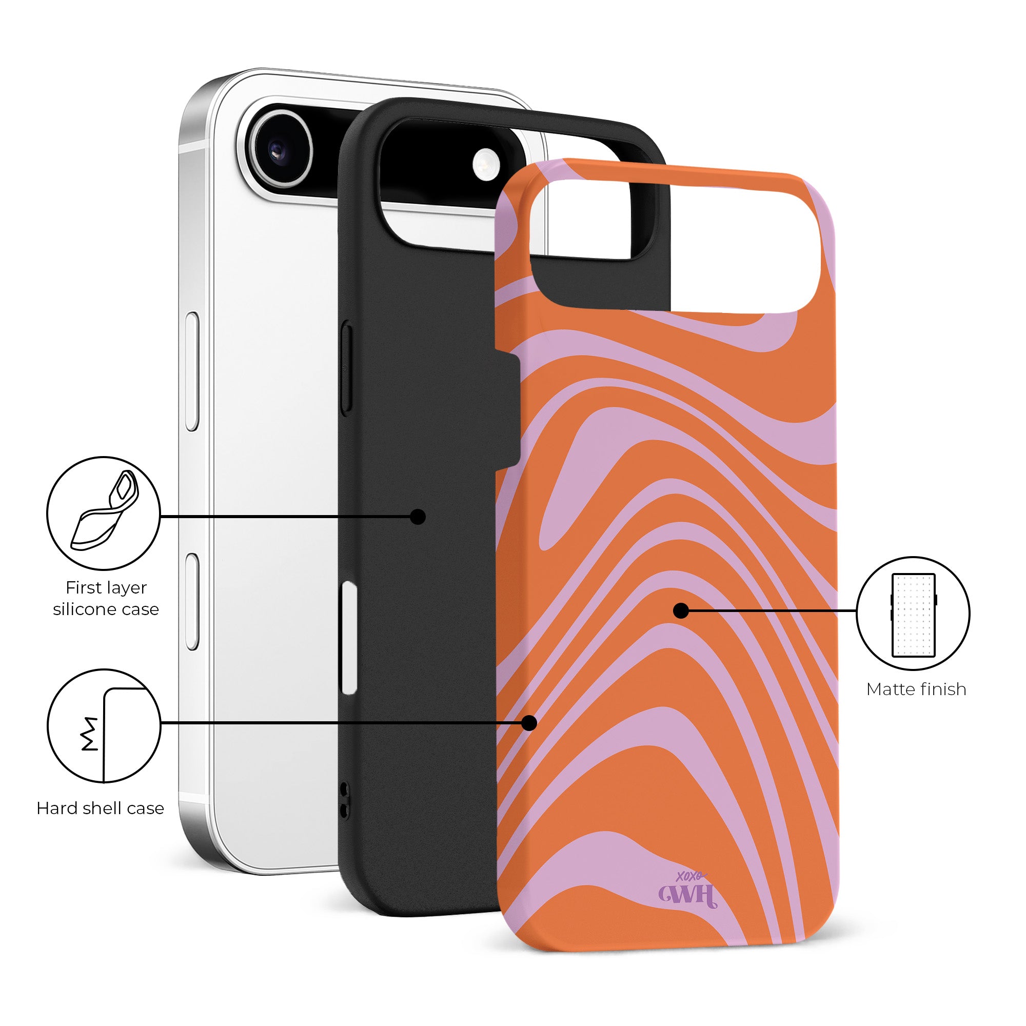 xoxo Wildhearts Boogie Wonderland Orange MagSafe - Double Layer - iPhone 17 Air