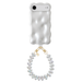 Bubbly case White - Funky Hearts Cord (White metallic) - iPhone 17 Air
