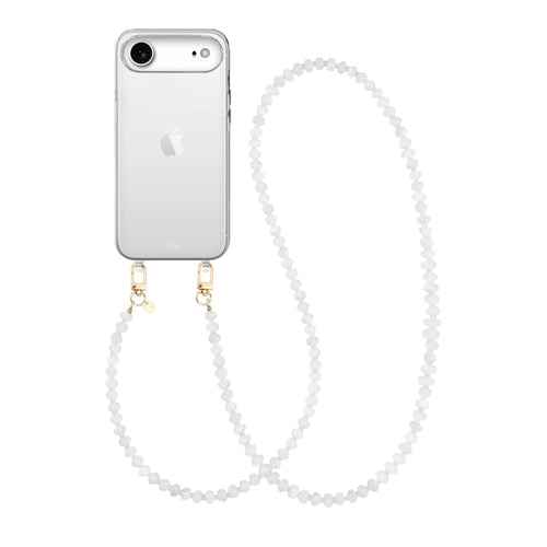 Dusty White (long) Transparant Cord Case - iPhone 17 Air