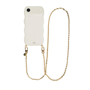 xoxo Wildhearts Glossy Wavy Cord Case Beige - Dreamy (long) - iPhone 17 Air