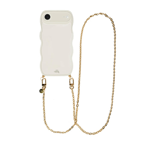 xoxo Wildhearts Glossy Wavy Cord Case Beige - Dreamy (long) - iPhone 17 Air