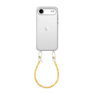 Dusty Yellow (short) Transparant Cord Case - iPhone 17 Air
