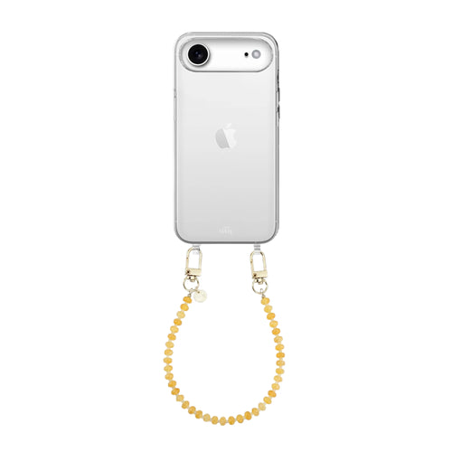 Dusty Yellow (short) Transparant Cord Case - iPhone 17 Air