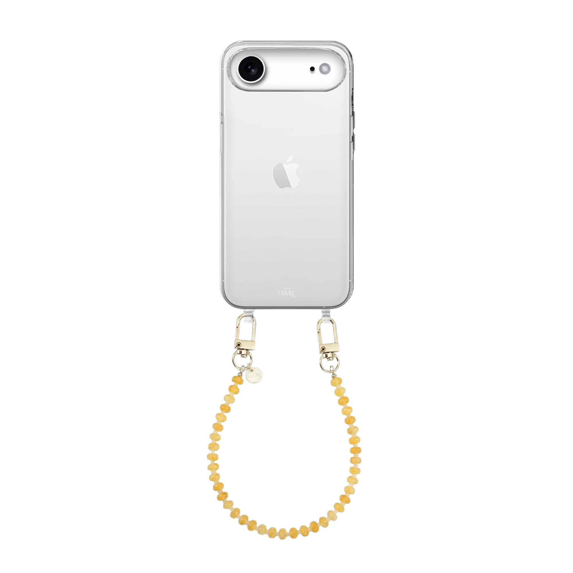 Dusty Yellow (short) Transparant Cord Case - iPhone 17 Air