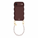 Glossy Wavy Cord Case Burgundy - Pearl Cord (short) - iPhone 17 Air