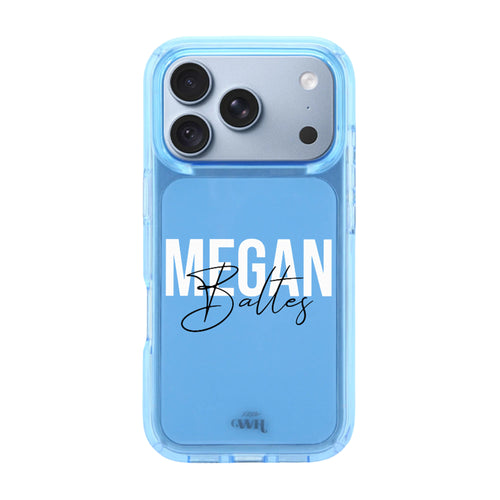 Personalized Clear Case Blue - iPhone 17 Pro