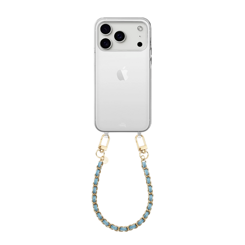 Classic Chain - Denim (short) Transparant Cord Case - iPhone 17 Pro