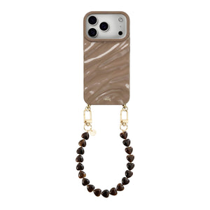 iPhone 17 Pro Max - Taupe Glaze Cord Case - Sweetheart Brown (short)