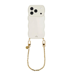 xoxo Wildhearts Glossy Wavy Cord Case Beige - Dreamy (short) - iPhone 17 Pro Max