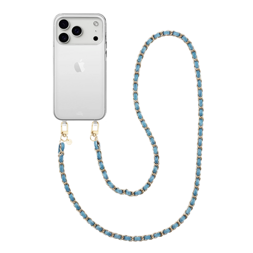 Classic Chain - Denim (long) Transparant Cord Case - iPhone 17 Pro