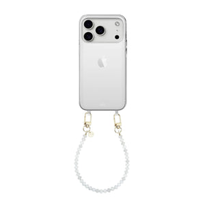 Dusty White (short) Transparant Cord Case - iPhone 17 Pro