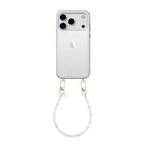 Dusty White (short) Transparant Cord Case - iPhone 17 Pro