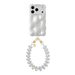 Bubbly case White - Funky Hearts Cord (White metallic) - iPhone 17 Pro Max