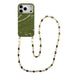 Green Glaze Cord Case - Rose Quartz (long) - iPhone 17 Pro