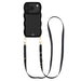 Glossy Wavy Cord Case Black - Lanyard Strap (Black) - iPhone 17 Pro