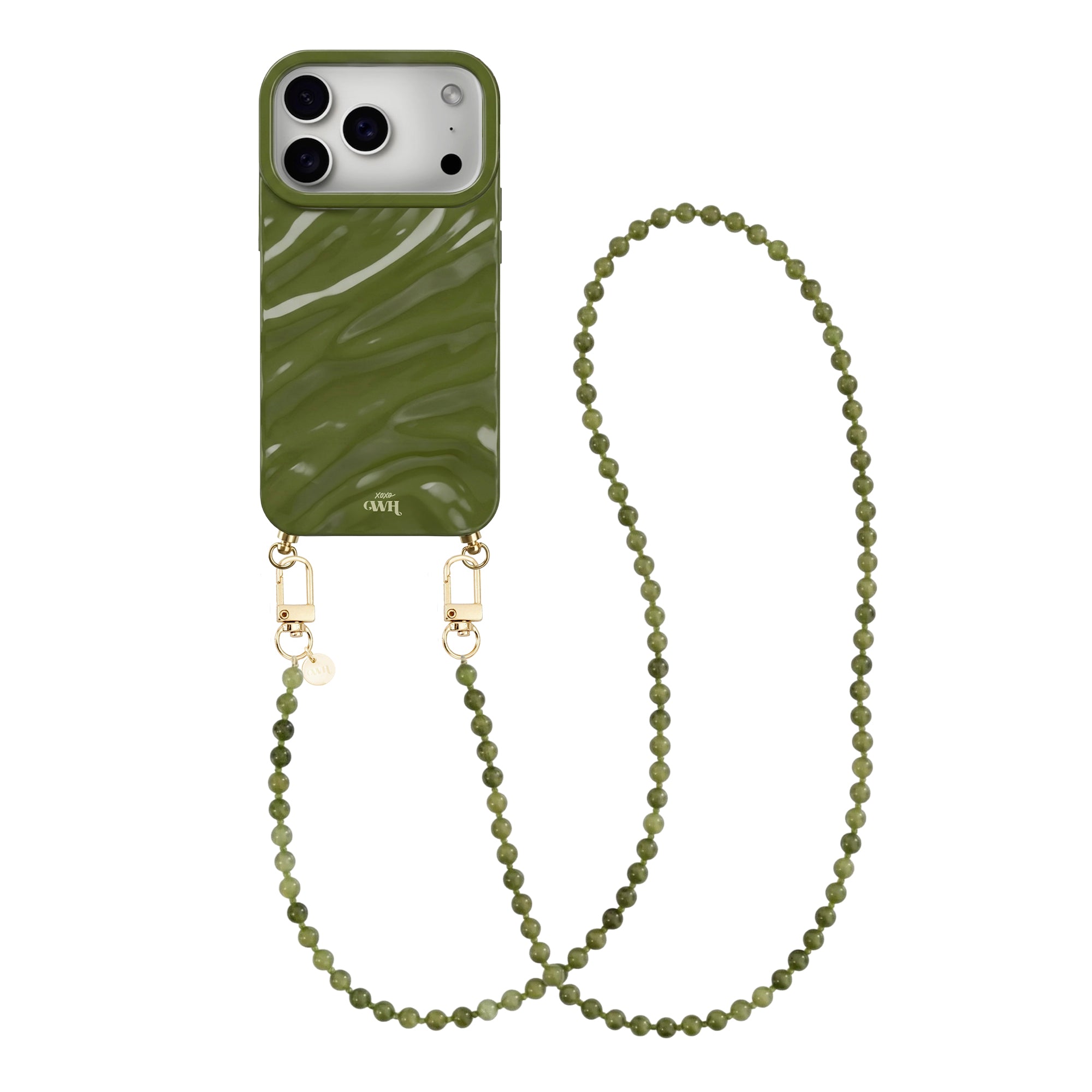 iPhone 17 Pro - Glaze Cord Case - Deep Olives (long)