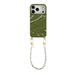 iPhone 17 Pro - Green Glaze Cord Case - Pearlfection (short)