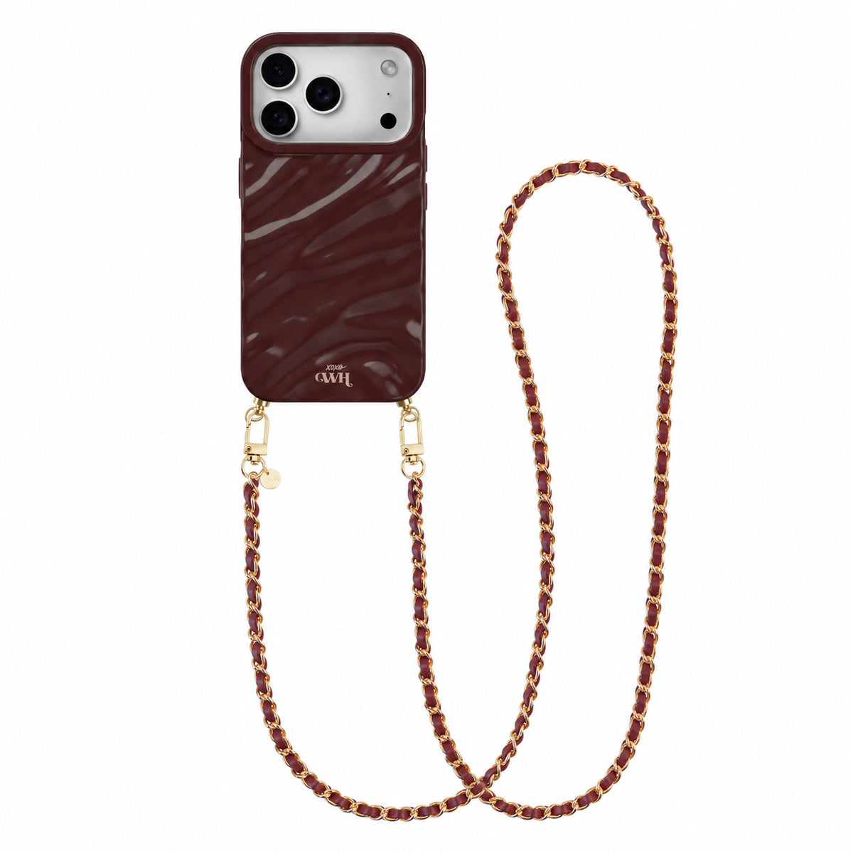 Burgundy Glaze Cord Case - Classic Chain (long) - iPhone 18 Pro Max