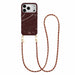 Burgundy Glaze Cord Case - Classic Chain (long) - iPhone 18 Pro Max