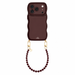Glossy Wavy Cord Case Burgundy - Muse Cord (short) - iPhone 17 Pro
