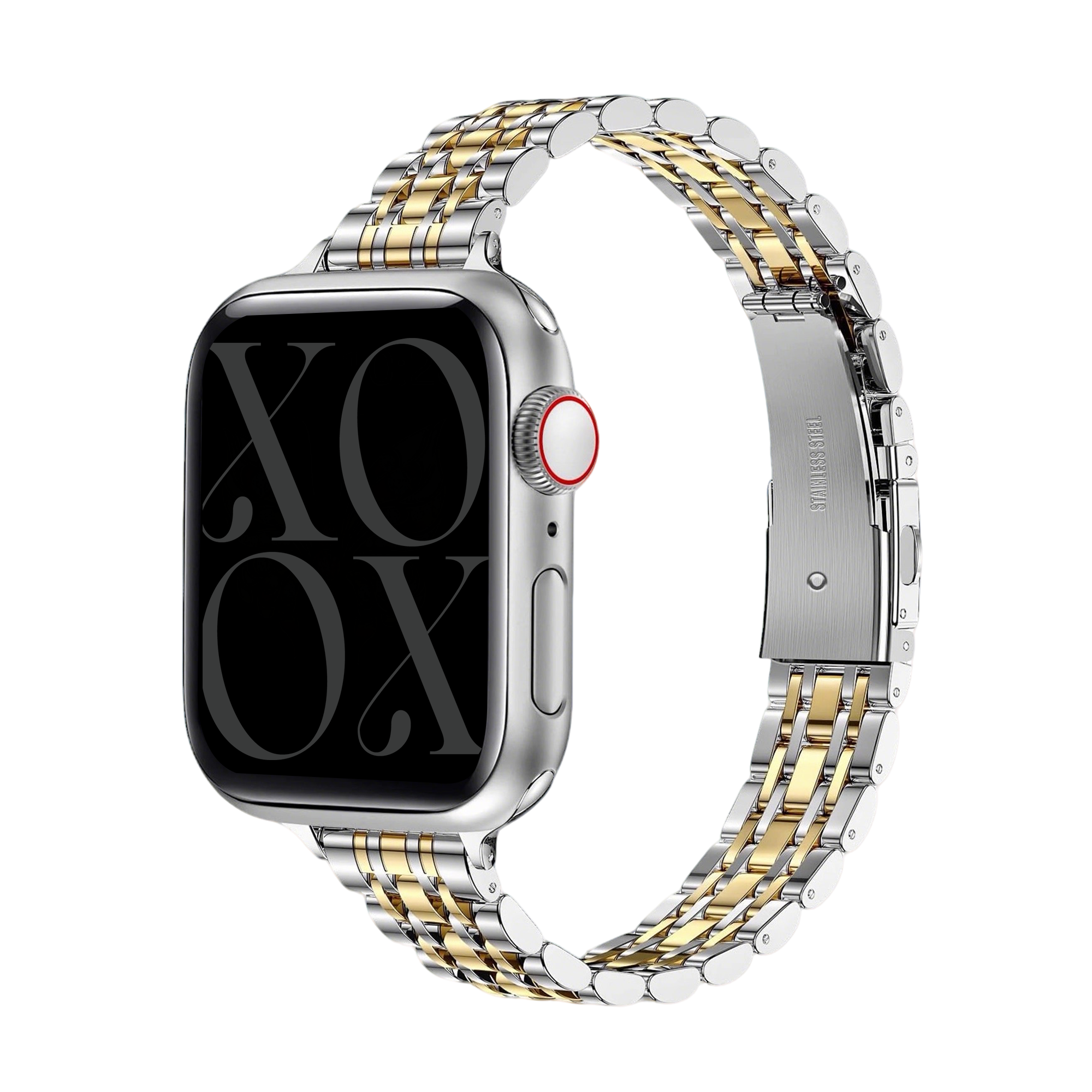 xoxo Wildhearts Apple Watch stalen bandje 'slim' (zilver & goud) - 38/40/41/42mm