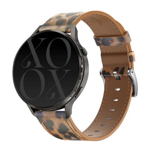 Bracelet cuir Garmin 20mm (léopard)